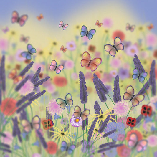 Butterflies and Lavender print