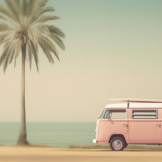 Pink Camper van