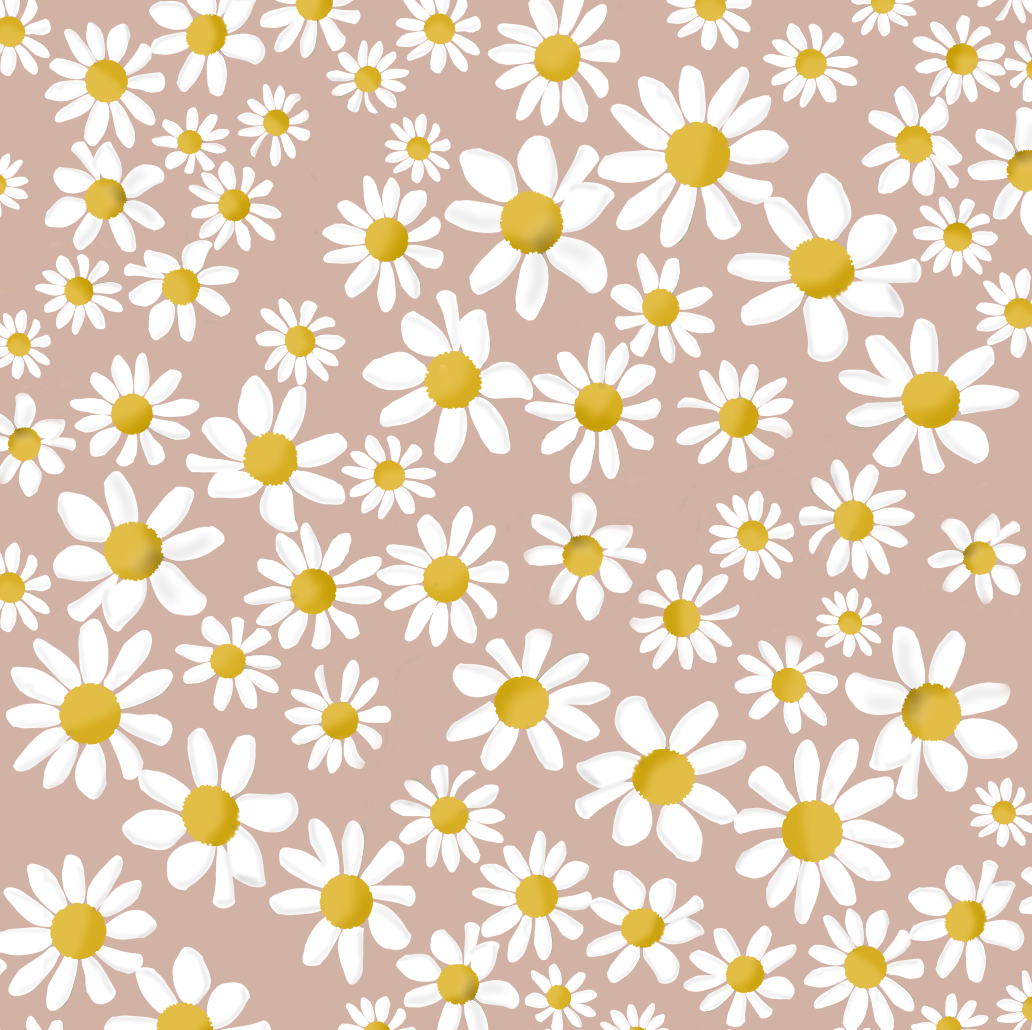 Daisy pattern soft pink