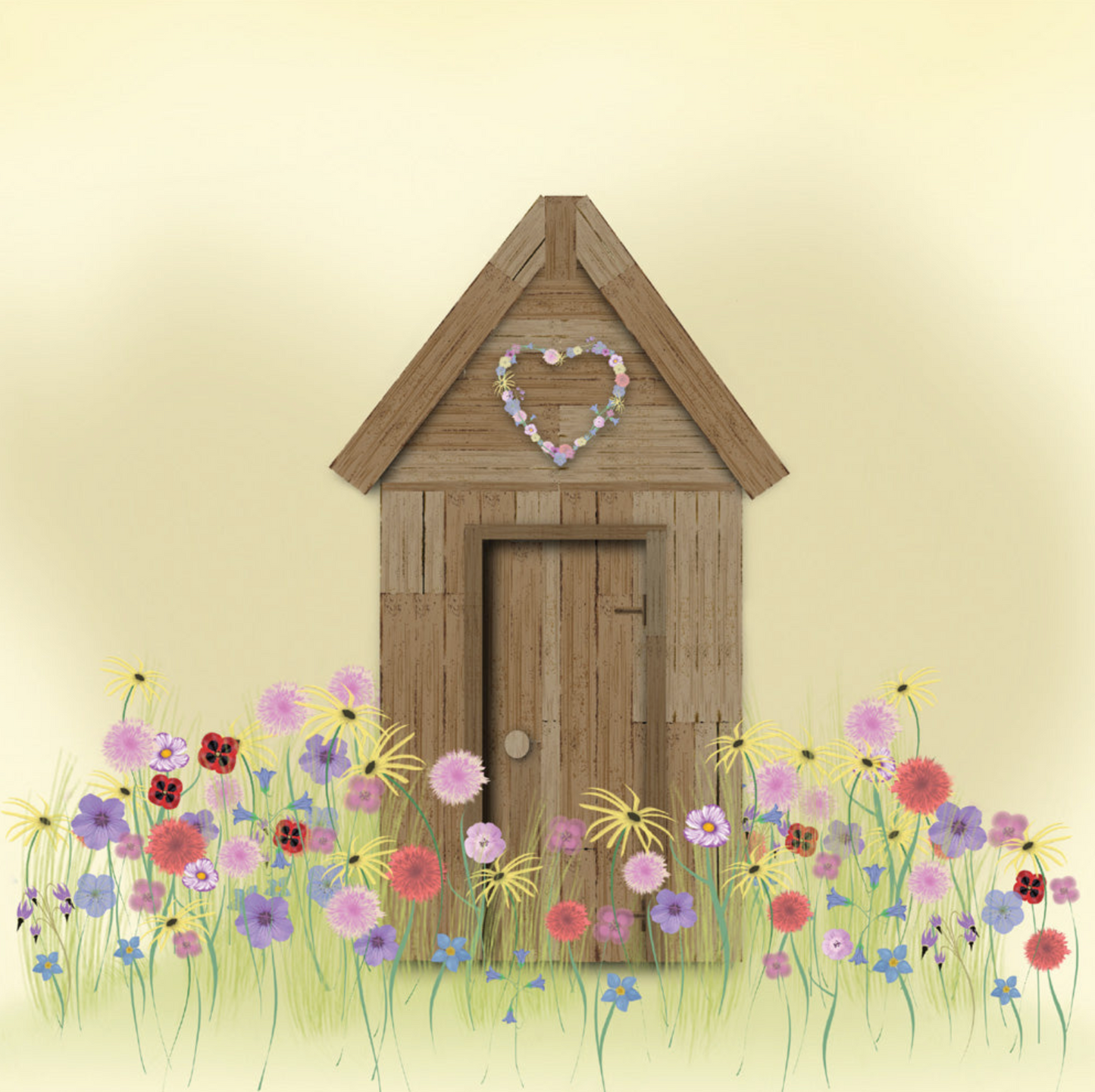Garden Shed Handwritten Card