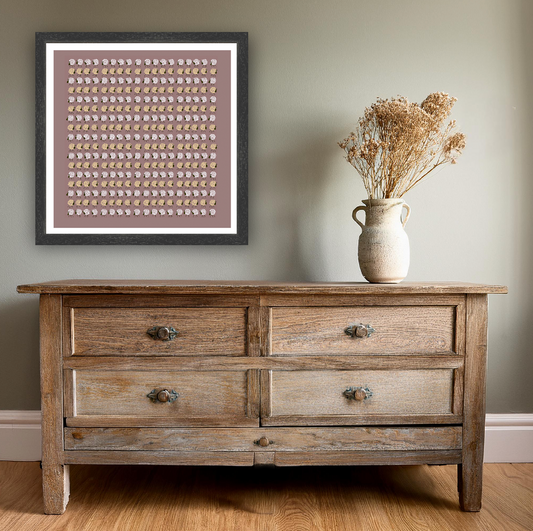 Flock Wallpaper Pink print