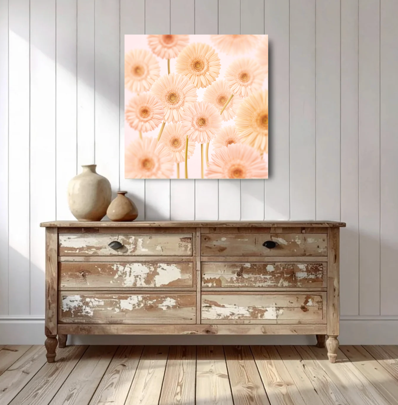 Gerberas Pattern Canvas Print
