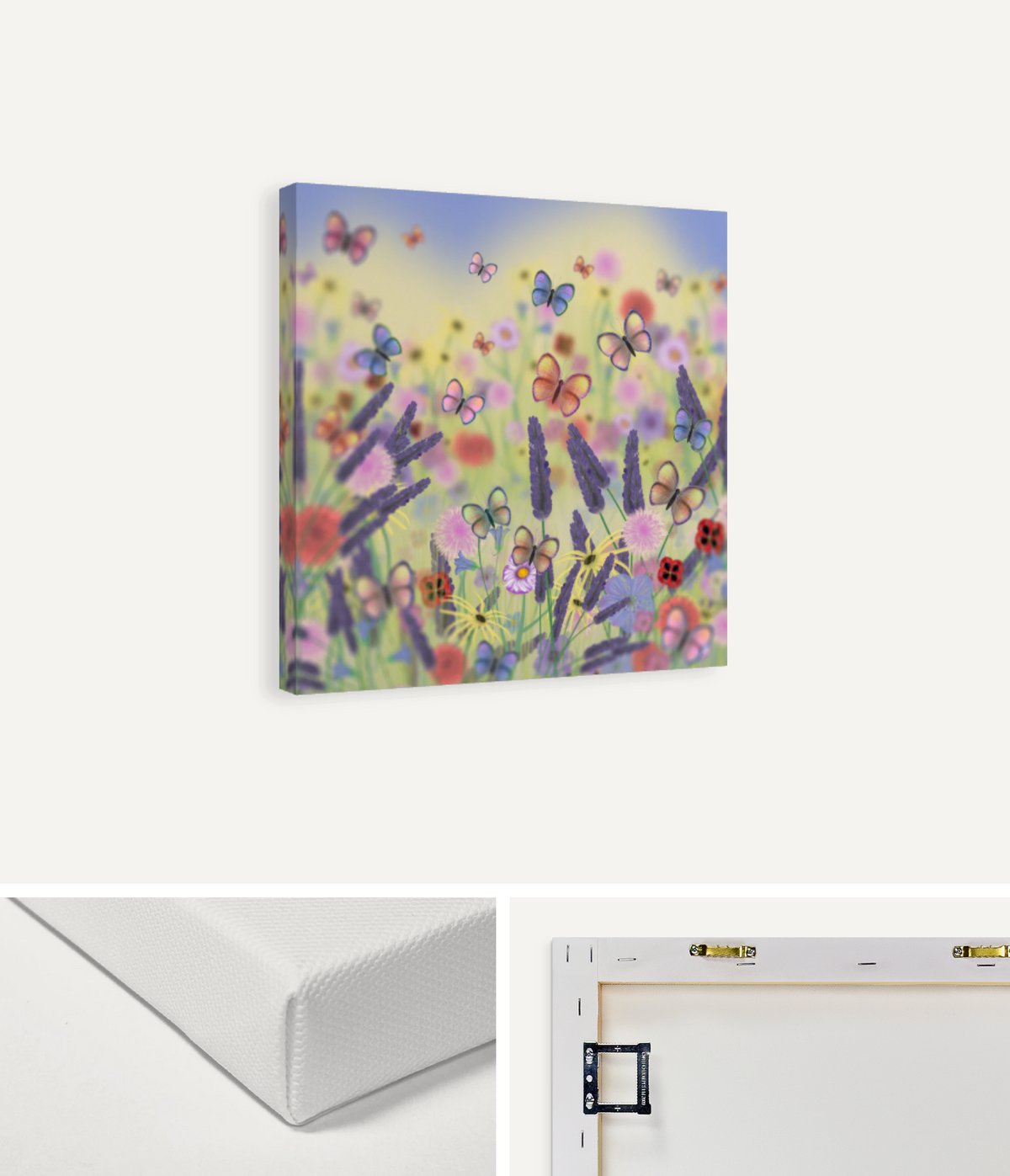 Lavender and Butterflies Canvas Print