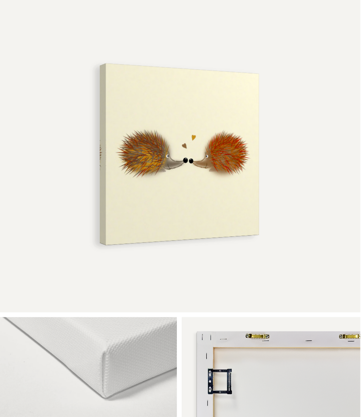 Pair of Cute Hedgehogs Canvas Print