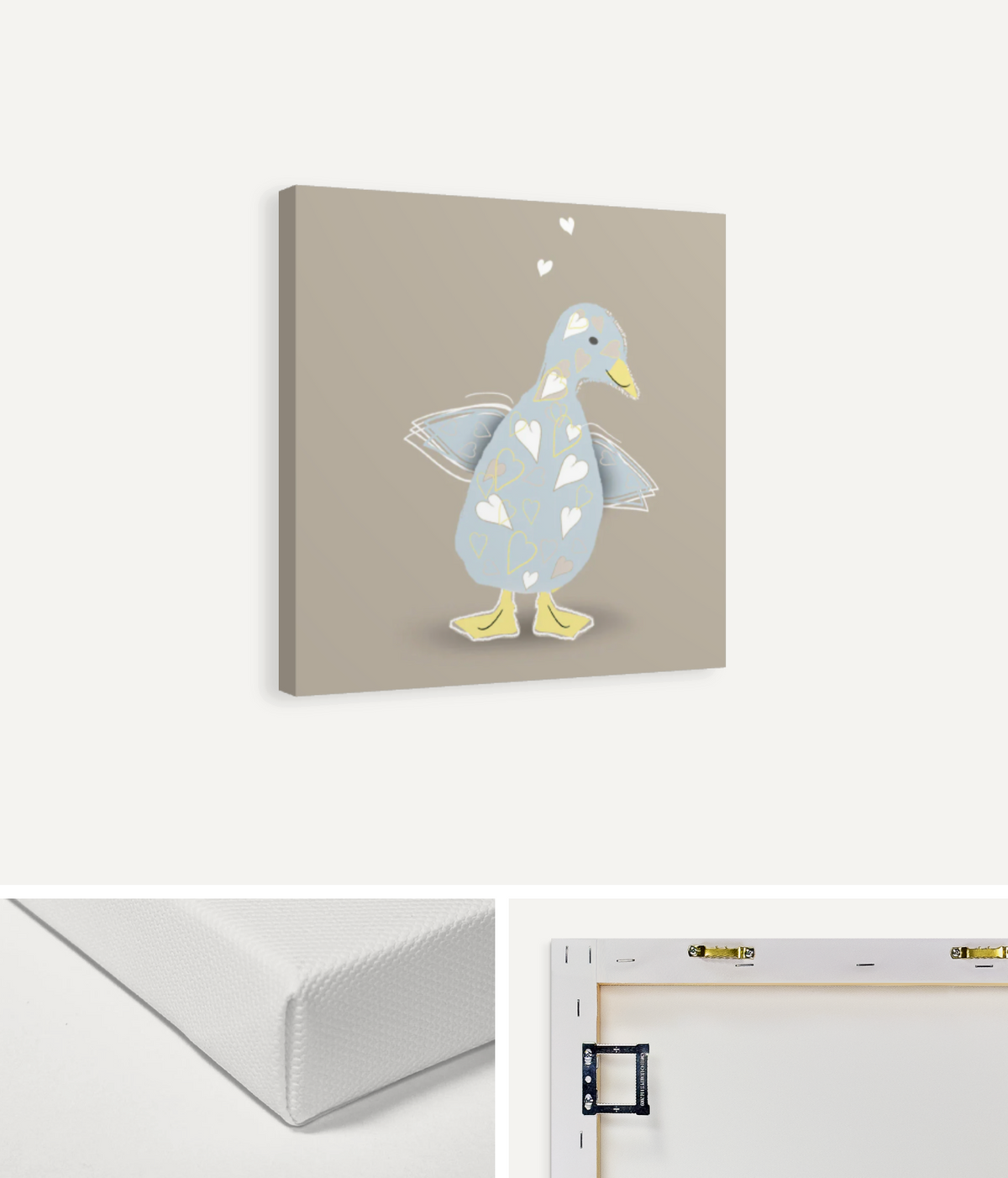 Little Boy Duckling Canvas Print