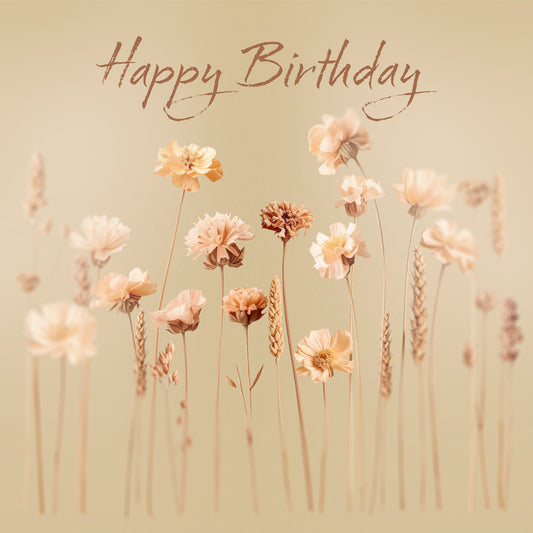 Wildflowers soft yellow birthday