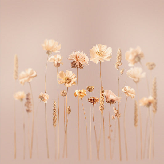 Wildflowers in salmon pink
