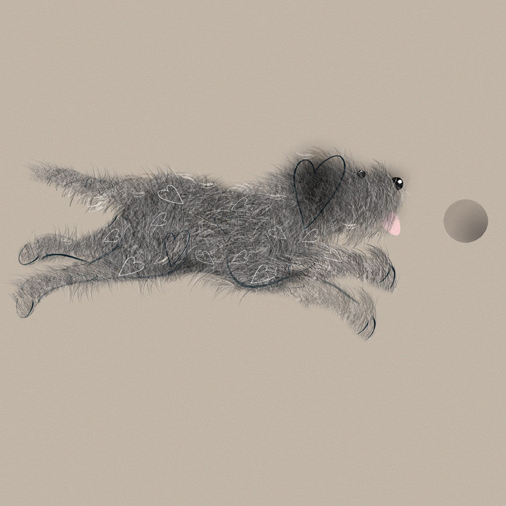 "I know, I know I can" – quirky greeting card featuring dogs