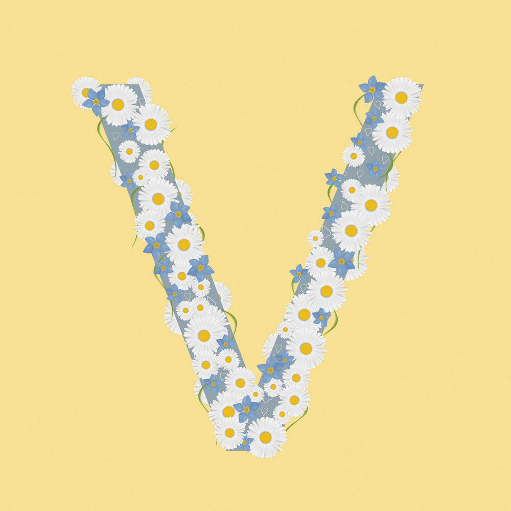 Wild Flowers Letter V