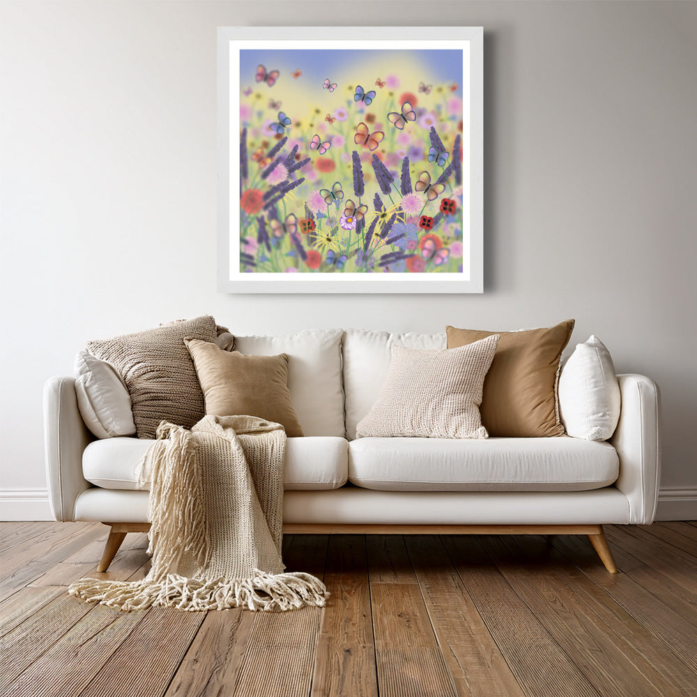 Butterflies and Lavender print