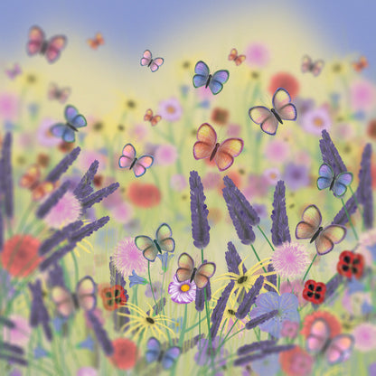 Butterflies and Lavender print