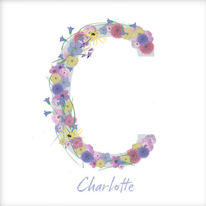 Letter C Wildflowers Canvas Print