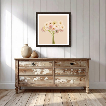 Wavy Bunch of Gerberas Print