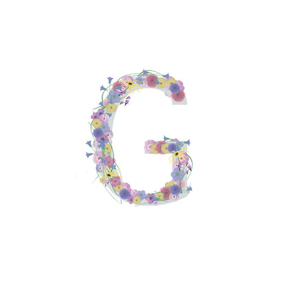 Letter G Wildflowers Canvas Print