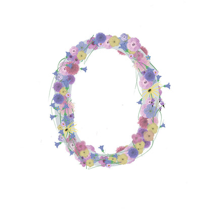 Letter O Wildflowers Canvas Print