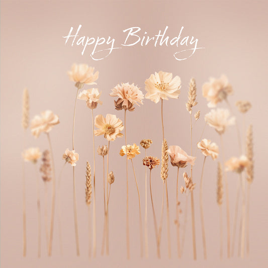 Wildflowers salmon pink Birthday