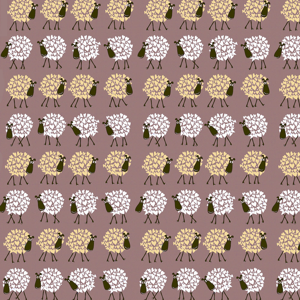 Flock Wallpaper Pink print