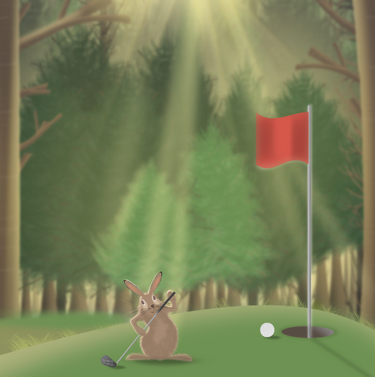 A hare's way on the fairway