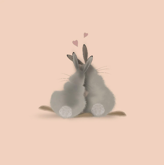 Pair of Bunny Rabbits Canvas Print