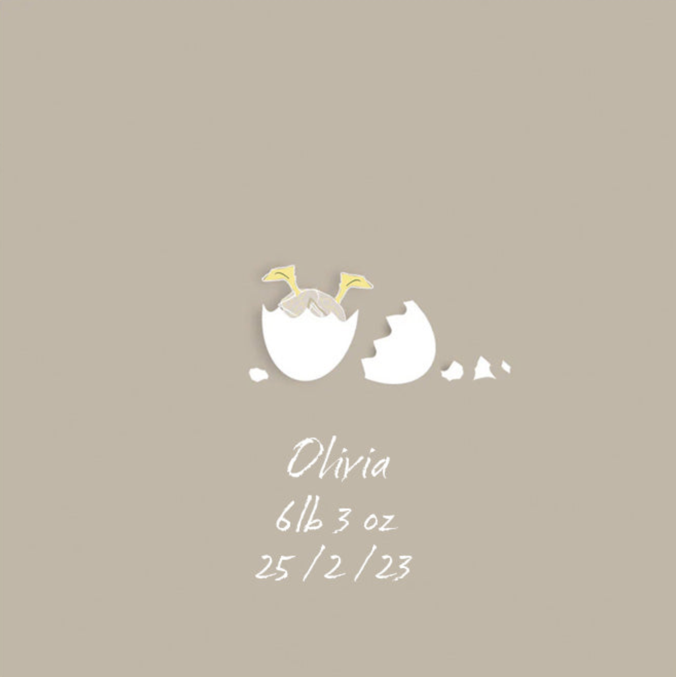 Baby Chick Personalised Canvas Print