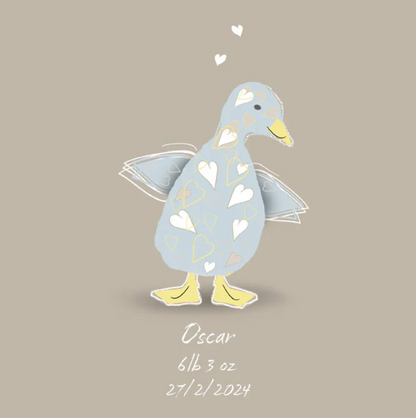 Little Boy Duckling Canvas Print