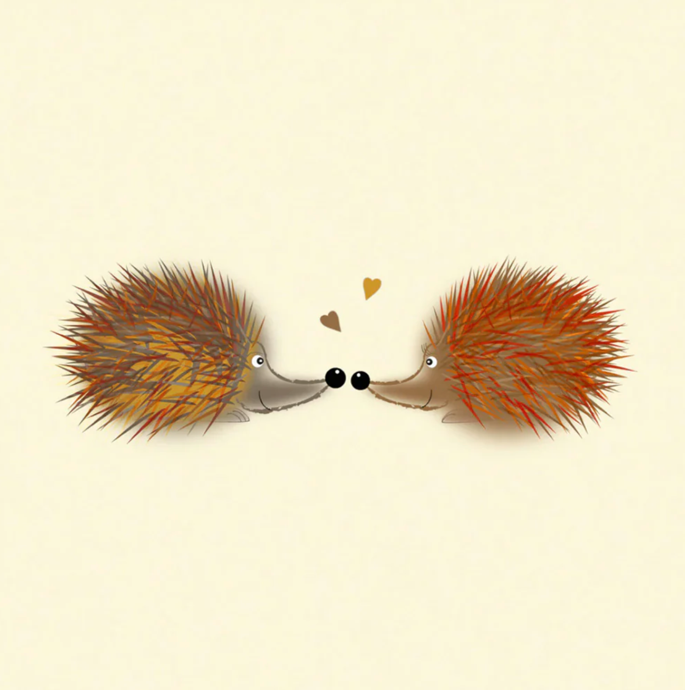 Pair of Cute Hedgehogs Canvas Print