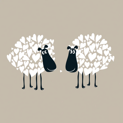 Pair of Sheep Canvas Print