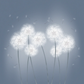 Dandelions in Blue Canvas Print