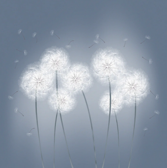 Dandelions in Blue Canvas Print