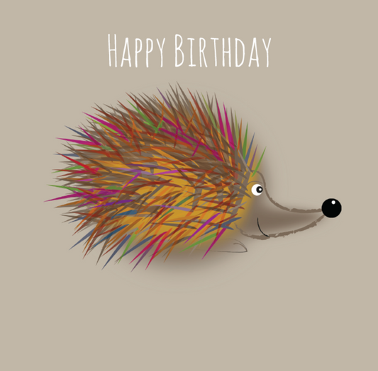 Hedgehog Birthday Handwritten Card