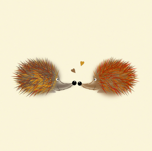Cute Hedgehogs Handwritten Card