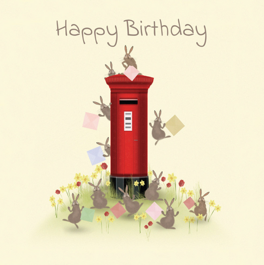 Rabbits and Birthday Cards Handwritten Card