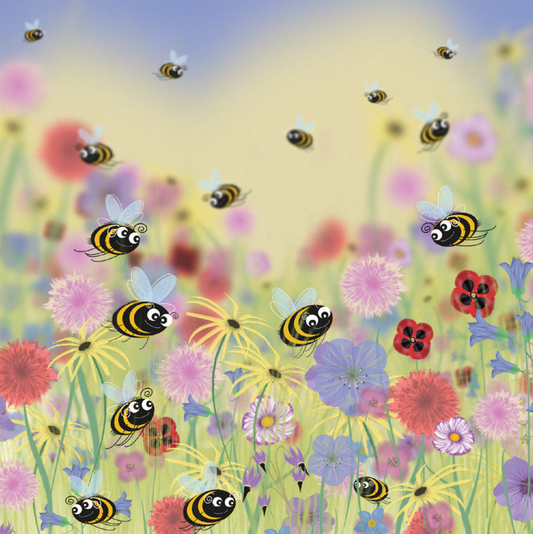 Bumble Bees  Handwritten Card