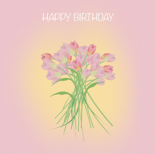Tulip Bunch Handwritten Card