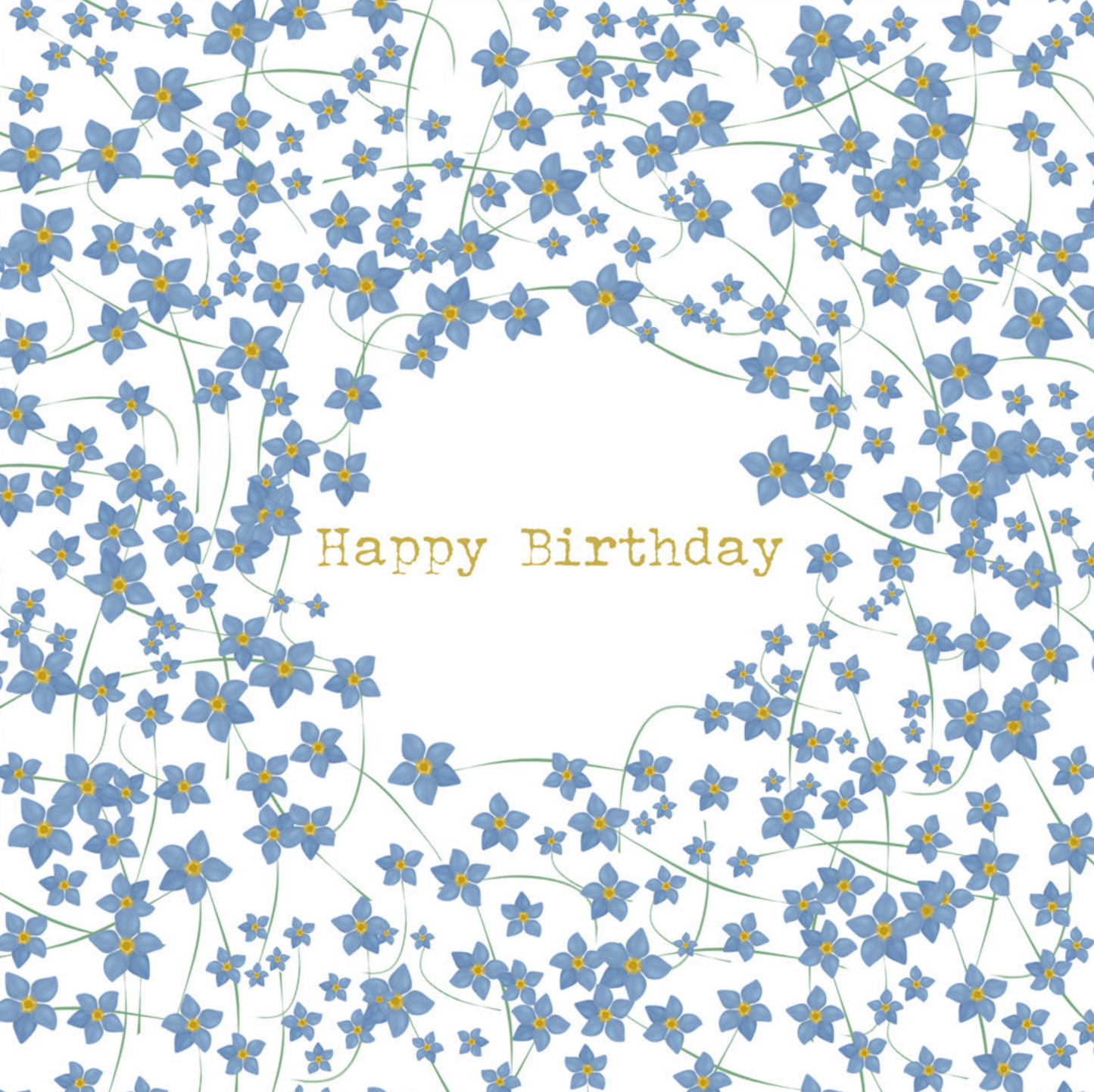 Forget-me-nots Handwritten Card