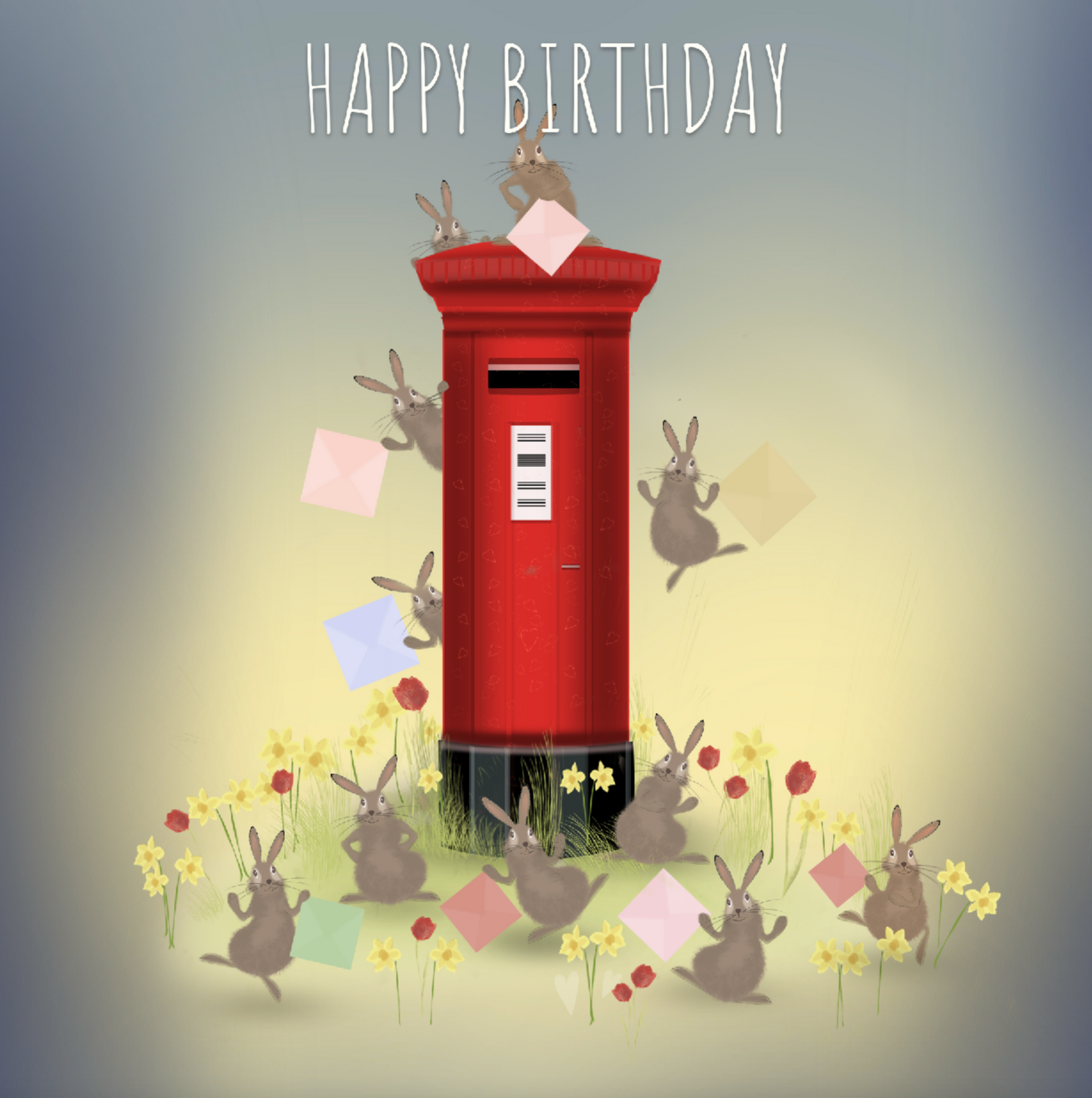 Bunny Birthday Handwritten Card