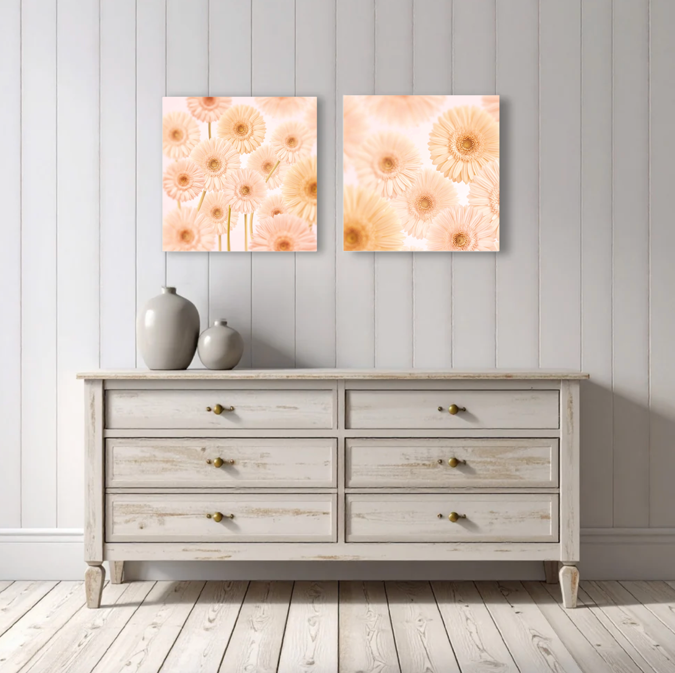 Gerberas Pattern Canvas Print