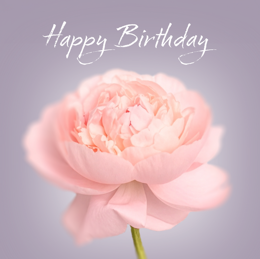 Pink Peonies Handwritten Card