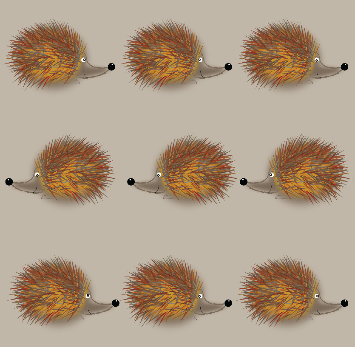 Hedgehog Jog print