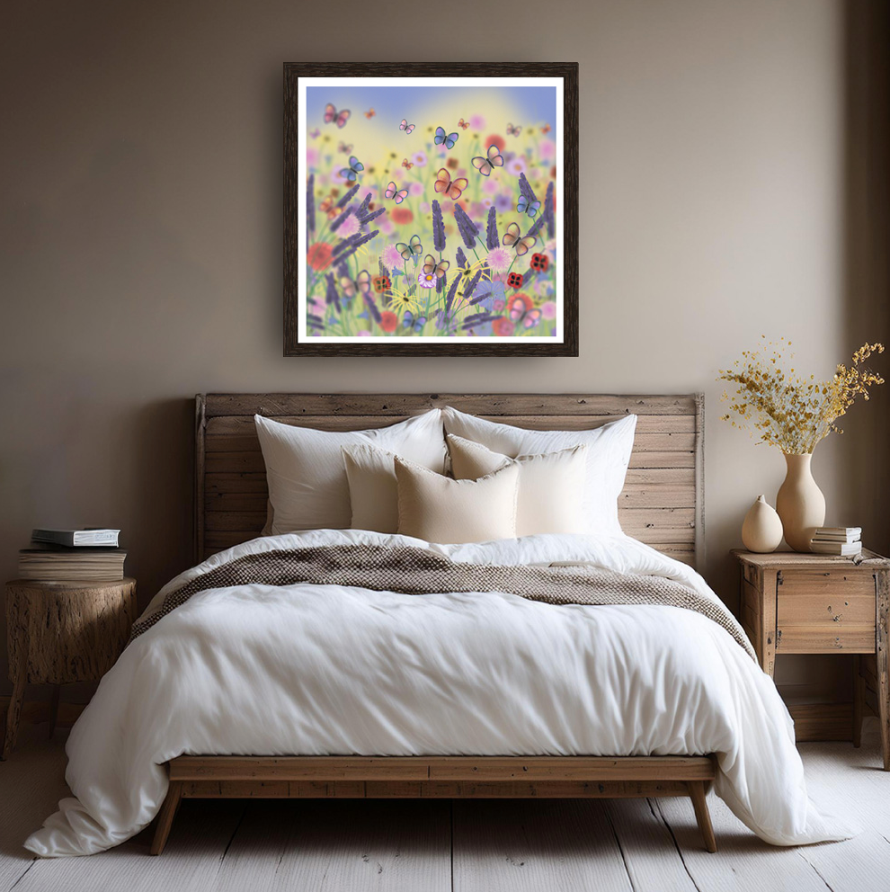 Butterflies and Lavender print