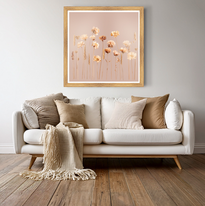 Wildflowers in salmon pink print 2