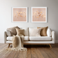 Wildflowers in salmon pink print 2
