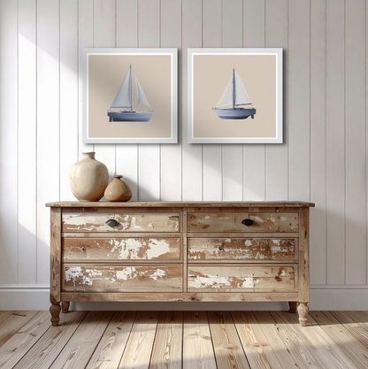 Sunkissed sailboat print