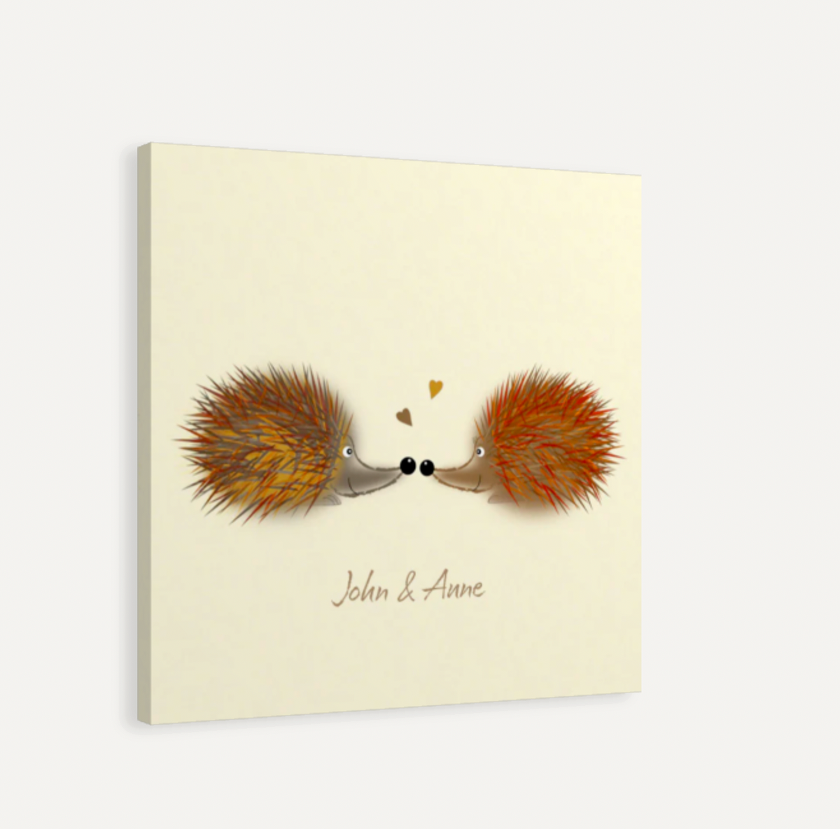 Pair of Cute Hedgehogs Canvas Print