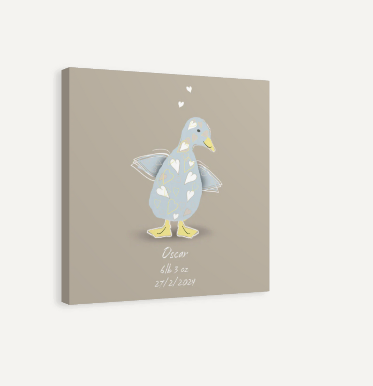 Little Boy Duckling Canvas Print