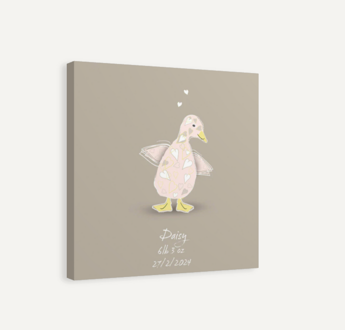 Baby Girl Duckling Canvas Print