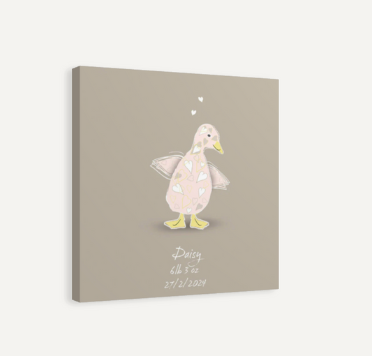 Baby Girl Duckling Canvas Print