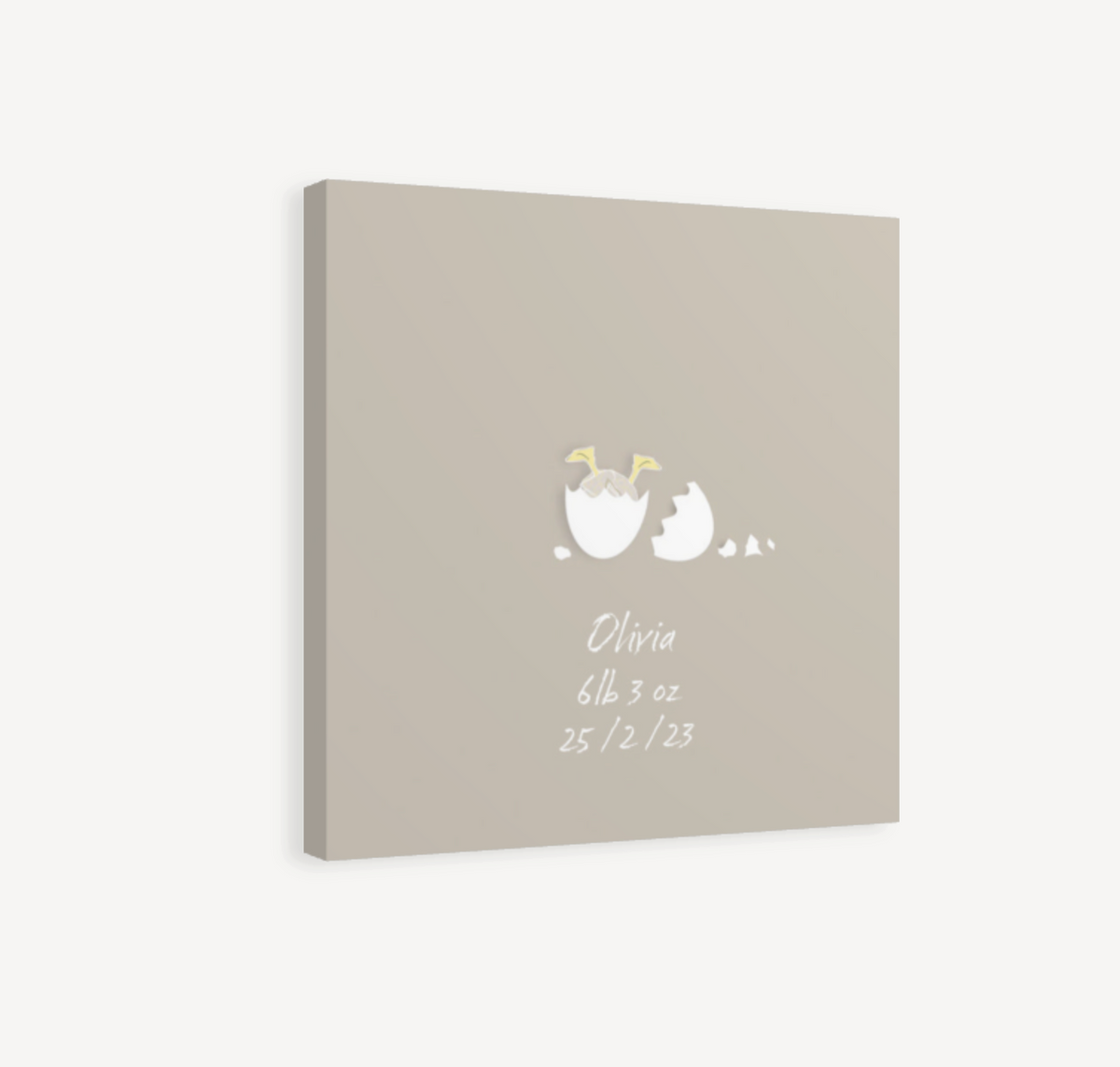 Baby Chick Personalised Canvas Print