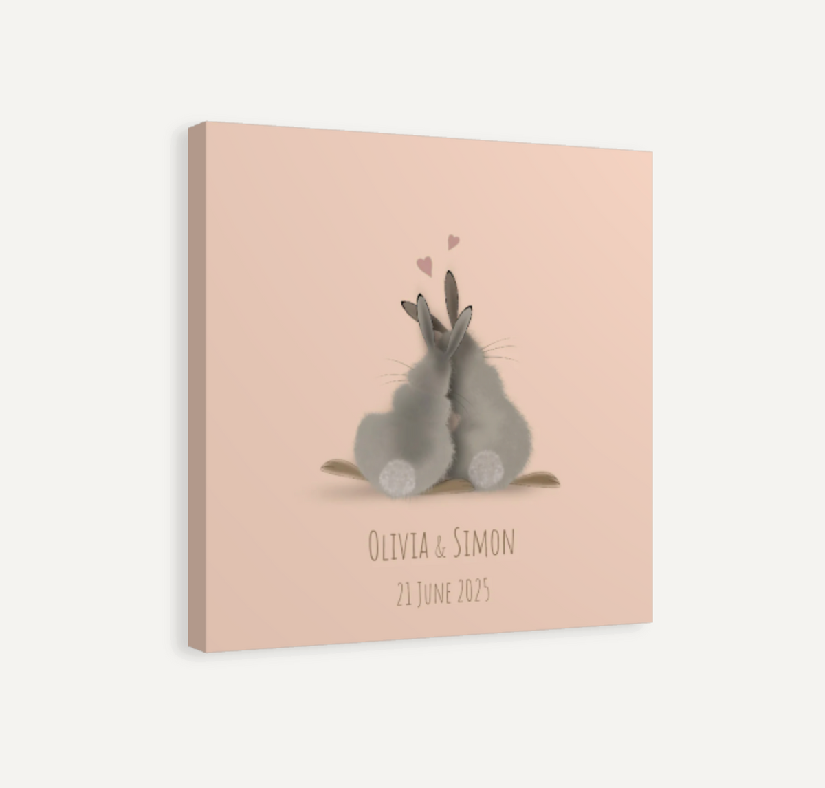 Pair of Bunny Rabbits Canvas Print