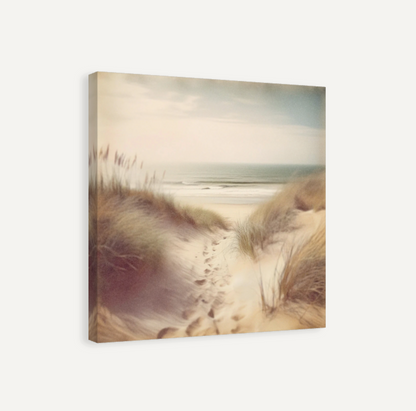 Footsteps in the Sand Canvas Print